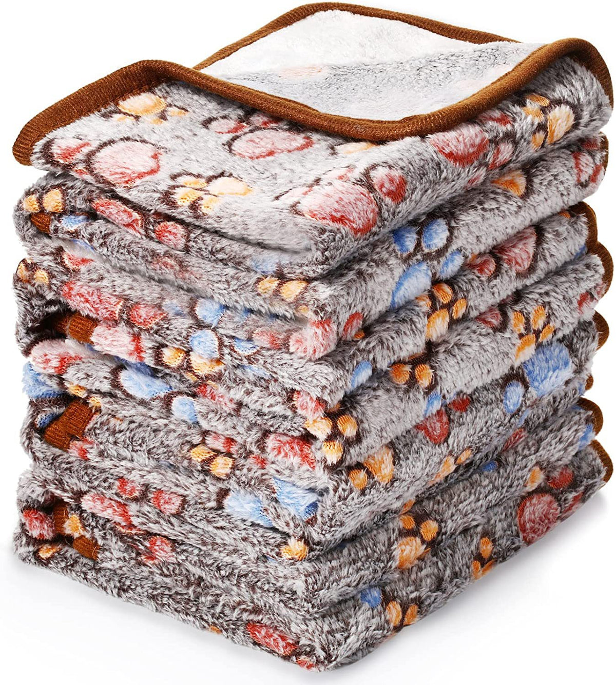 Soft Fleece Paw Print Pet Blanket