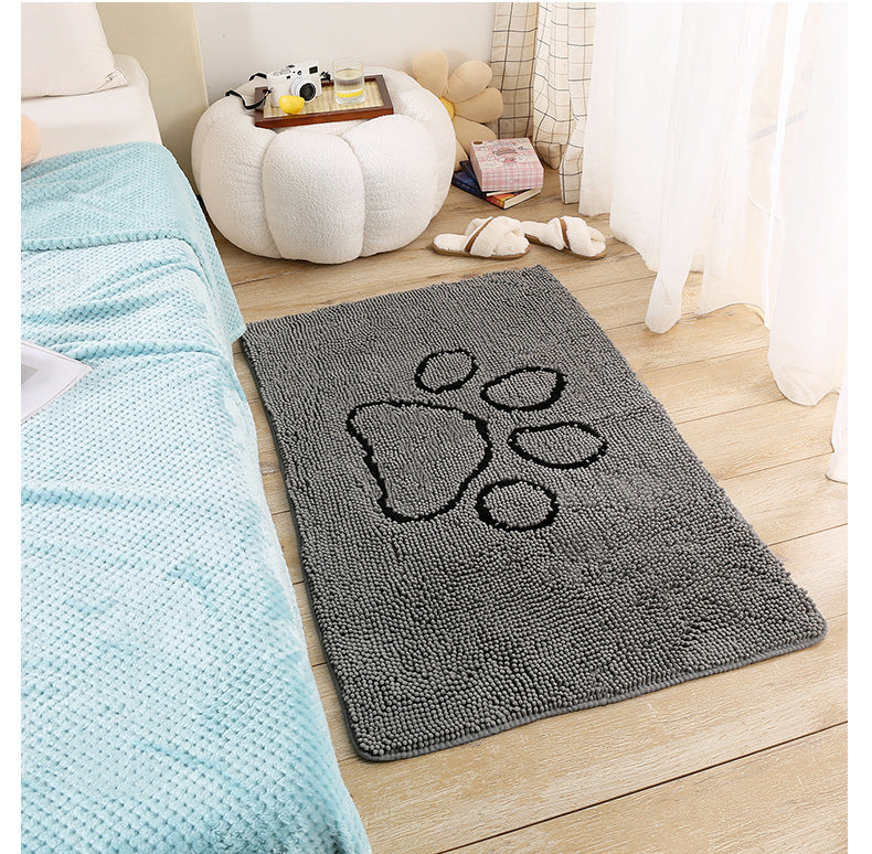 Absorbent Paw Print Door Mat